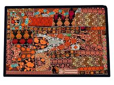 Vintage Handmade Wall Hanging Embroidered Bohemian Patchwork Tapestry 60"L LT28