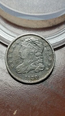 1830 Capped Bust Silver Dime 10C Small 10C VF Details Cleaned               W543 - Image 1 of 2