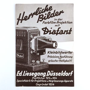 Vintage German Diafant 35mm Color Slide Projector Ed Liesegang Brochure - Picture 1 of 5