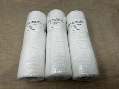 Decorative Mesh Decor Ribbon White Iridescent 3 Rolls 10.25”X30’ - Image 1 of 4
