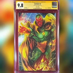 CHAMPIONS #5 VARIANT EDITION CGC 9.8 SS SIGNED BY PAUL BETTANY - Picture 1 of 1