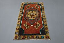 1'9 x 3'2 Ft Hand-knotted Rug, Turkish Vintage Oushak Rug, Antique Kilim, Carpet