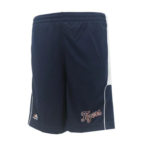 Detroit Tigers Official MLB Majestic Cool Base Youth Kids Size Athletic Shorts Cover