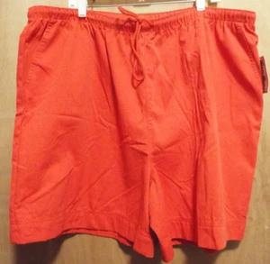 Coral Bay Plus Womens Orange Shorts Elastic Waist Pull Tie Size 3X NWT $20 - Picture 1 of 5