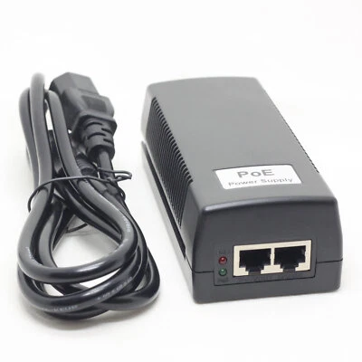 Gigabit PoE++ 802.3BT PoE Injector 60Watt Adapter 52V 1.2A 60W 1000mbps Ethernet - Image 1 of 4