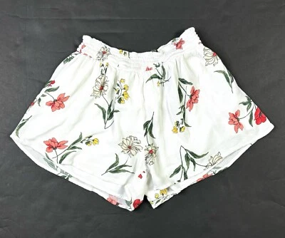 Hollister Shorts Women’s Small Floral White Summer Ruffle - Imagem 1 de 4
