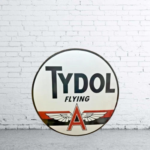 Tydol Flying  Porcelain Enamel Heavy Metal Sign 30 Inches Double Side - Image 1 of 2