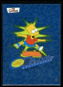 BART SIMPSON Toxic Skateboards 2002 Topps The Simpsons Sticker Foil #1 - Picture 1 of 2