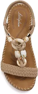 Women Sandals Arch Support Handmade Bohemian Braided Flat Sandals Comfort Walkin - Picture 1 of 12