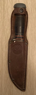 PAL RH-34 USA Vintage Fixed Blade Knife Official Boy Scouts of America W/Sheath. - Image 1 of 4