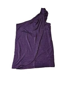 NWOT Marc by Marc Jacobs Women's Purple One Shoulder Blouse SZ MED - Picture 1 of 11