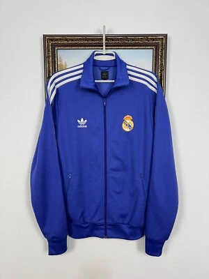 Chaqueta de fútbol vintage Adidas originales Real Madrid púrpura camiseta deportiva para hombre talla M Foto 1 de 4
