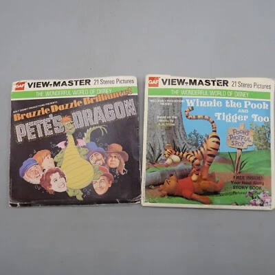 View-Master Disney's Pete's Dragon & Winnie the Pooh Tigger Reel Set Lot - Image 1 of 4