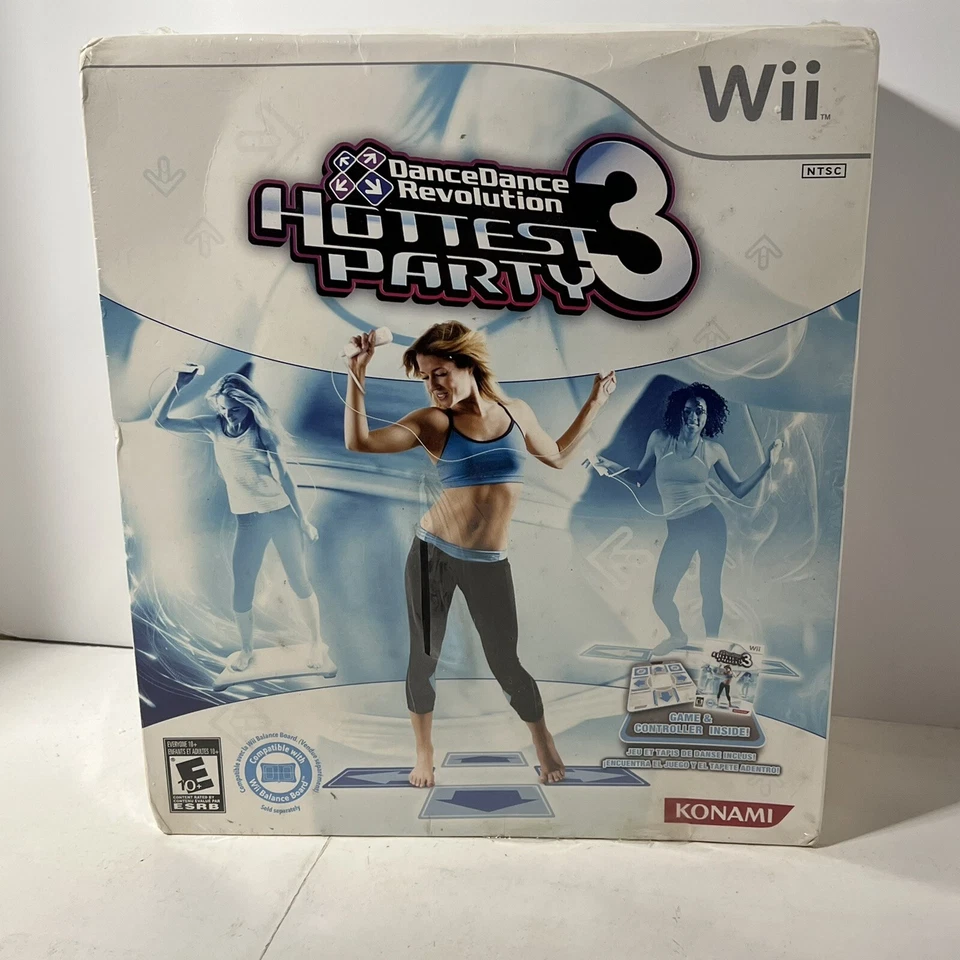 Wii Dance Dance Revolution Hottest Party 3 With Dance Mat and Game