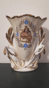 vaso antico in porcellana religioso louis philippe vase de paris da arredamento - Bild 1 von 21