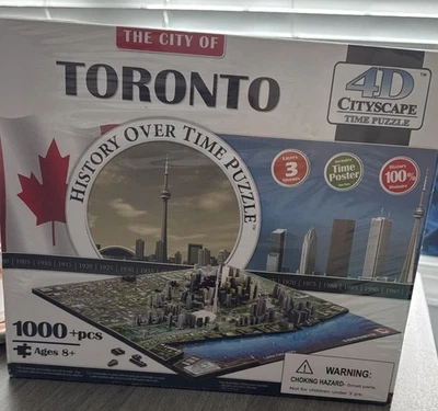 Rompecabezas The City Of Toronto 1000+ piezas Historia a lo largo del tiempo 4D Paisaje urbano NUEVO SELLADO Foto 1 de 2