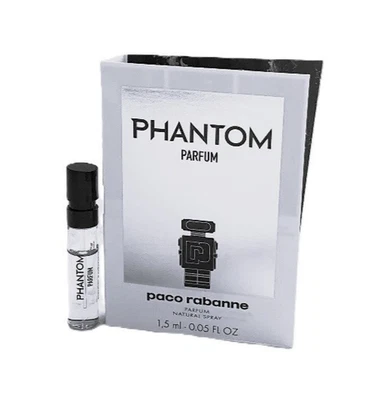 Paco Rabanne PHANTOM Perfume Perfume Puro Spray Muestra Vial 1.5ml .05oz Cardado Foto 1 de 4