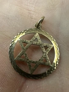 9 kt 0,375 St Christophorus Anhänger Gelbgold Medaillon Versand weltweit - Bild 1 von 7