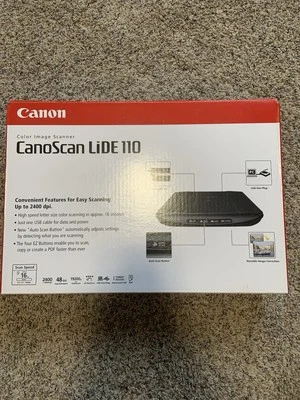 NEW Canon CanoScan LiDE 110 Flat Bed Color Image Scanner 2400 DPI - Image 1 of 4