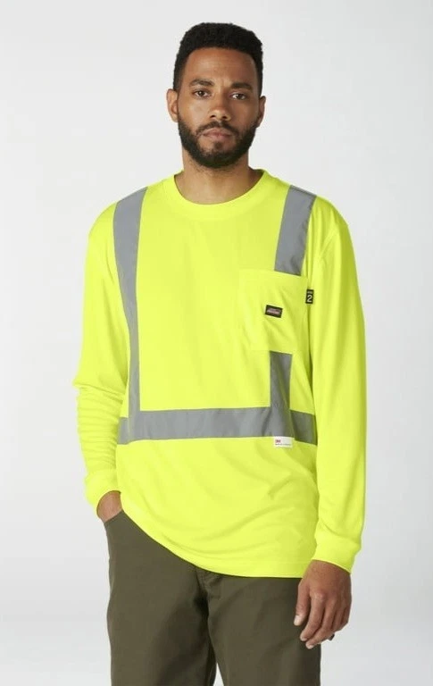 Camiseta de manga larga de alta visibilidad 3 Dickies para hombre con cinta reflectante 3M (TALLA XL) Foto 1 de 4