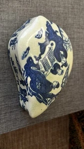 Qing DynastyAntique Blue And White Porcelain Box With Lid - Picture 1 of 10