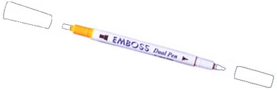 STEMPEL-GALERIE Emboss Dual Pen - # 81 - Clear Transparent - Embossing Stift - Tsukineko ~ 17 cm