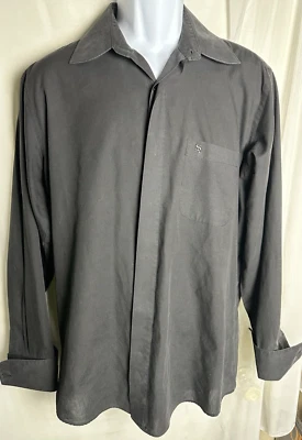 Camisa de vestir Stacy Adams negra manga larga talla 16/32-33 Foto 1 de 4