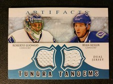 2012-13 Artifacts Tundra Tandems Jersey Blue #TTLK Roberto Luongo/Ryan Kesler
