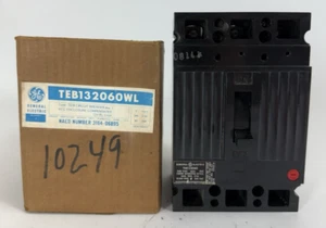 GE TEB132060WL 60A 240V 3 Pole Industrial Circuit Breaker General Electric - Picture 1 of 4