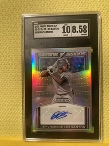 2022 Panini Prizm Deyvison De Los Santos Signing Sessions SGC Grade 8.5/Auto 10 - Picture 1 of 3