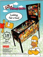 Simpsons Pinball Party Game FLYER Original Artwork 2003 Double Sided 8.5" x 11"