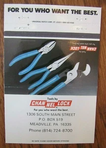 MATCHBOOK: CHANNELLOCK TOOLS (MEADVILLE, PENNSYLVANIA) (MATCHORAMA) -F17 - Picture 1 of 2
