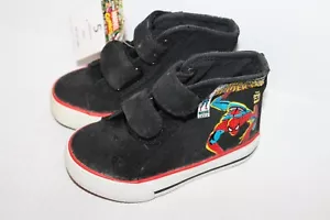 Toddler Boy Size 5 Black Spider-Man High-Top Sneakers Athletic Shoes NEW - Picture 1 of 4