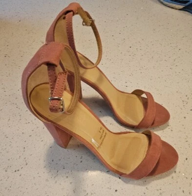 Bomba bloque con tiras rosa polvorienta talla 9 Foto 1 de 4