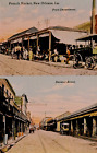 French Market, Decatur Street, Horse Drawn Carts, New Orleans, LA. Pre-20.