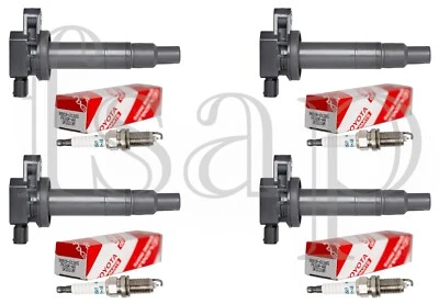 Juego de 4 bujías Denso + 4 bobinas de encendido Toyota Prius C UF316 2012-2019 Foto 1 de 4