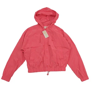 Chaqueta anorak tejida con capucha rosa Michael Michael Kors XXS para mujer (nueva con defectos) - Imagen 1 de 13