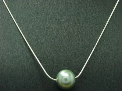 925 Collana IN Argento Sterling & Perla Finta Rimorchio / Vero Argento/45 5cm/5 - Immagine 1 di 4