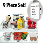 egg fridge bin - Refrigerator Organizer Bins Stackable Fridge Storage Containers + 8x12 Magnetic