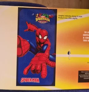 Marvel Spiderman & Friends Blue Printed Velour Beach Bath Towel 75cm x 150cm New - Picture 1 of 1