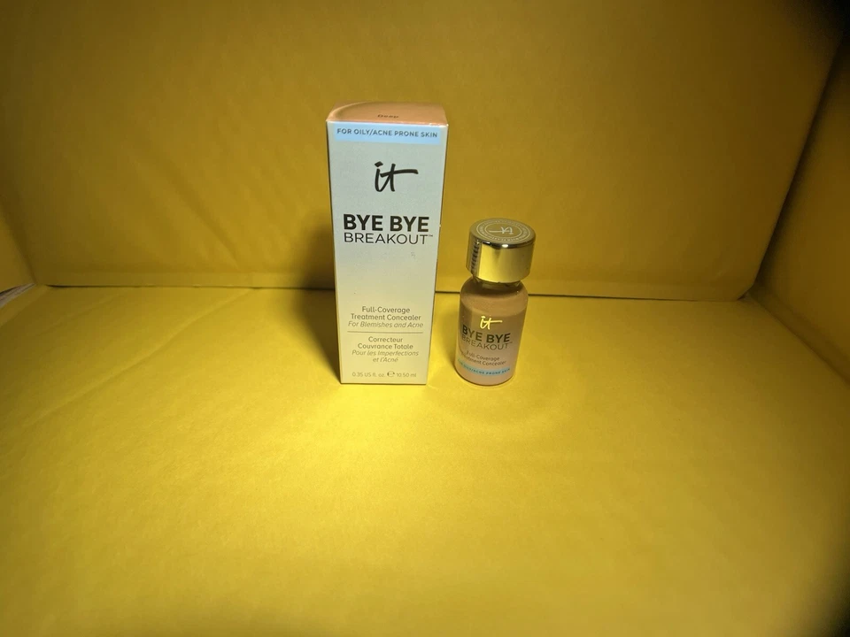  IT Cosmetics Bye Bye Breakout Full Coverage Treatment Concealer Deep New 0.35oz - Image 1 of 2