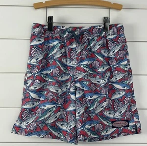 Boys VINEYARD VINES Sz S - 8 10y Swim Shorts Trunks Fish Print Pink Blue - Picture 1 of 5