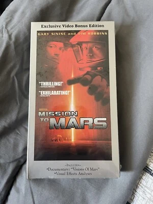 Mission to Mars SEALED VHS Exclusive Video Bonus Edition Gary Sinise Tim Robbins - Image 1 of 2