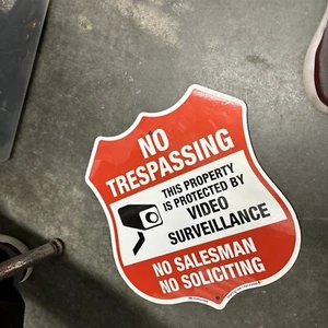 Kein Betreten Überwachungsschild Wetterfest Aluminium - Bild 1 von 2