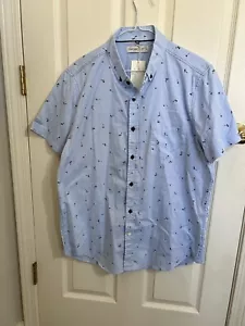Sovereign Code Crystal Cove Mens Short-Sleeve Button-Down Light Blue Sz XL NWT - Picture 1 of 10