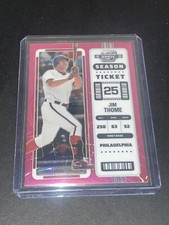 2023 Panini Chronicles Jim Thome Contenders Optic Pink FOTL Prizm 11/17 Phillies