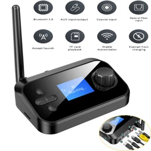 Bluetooth 5.0 Audio Transmitter Empfänger Mikrofon Stereo Optisch AUX 3,5mm Cinch 2024* - Bild 1 von 7