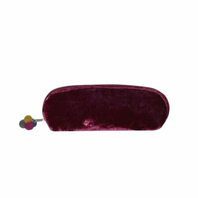 Earth Squared Fair Trade Velvet Pencil Case Plum