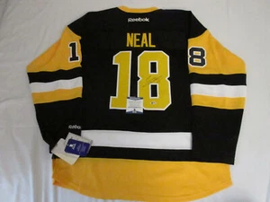 JAMES NEAL SIGNED PITTSBURGH PENGUINS REEBOK JERSEY BECKETT BAS COA H30731 - Picture 1 of 5