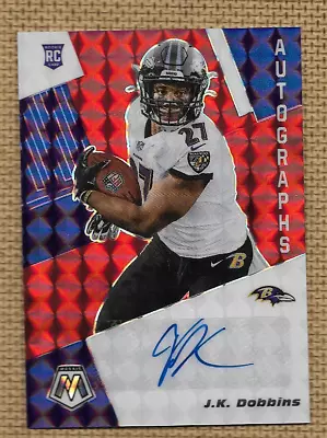 2020 Panini Mosaic - J.K. Dobbins #RA23 - Rookie Card - Autograph - Free Ship** - Image 1 of 2